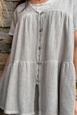 Lina Linen Blend Smock Over Shirt Washed Mocha